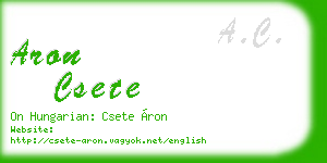 aron csete business card